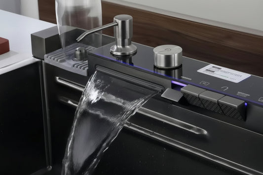 Smart Kitchen Sink – Stainless Steel Waterfall Design
