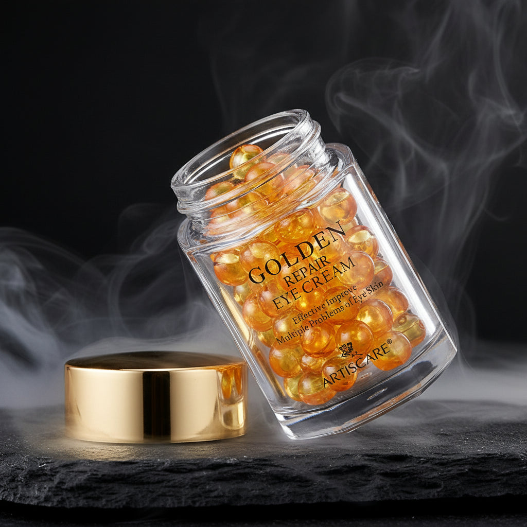 ARTISCARE 24K Gold Serum Set 3pcs – Esență Față + Cremă Ochi + Ser Ochi Roller | Niacinamidă & Peptide | CPNP
