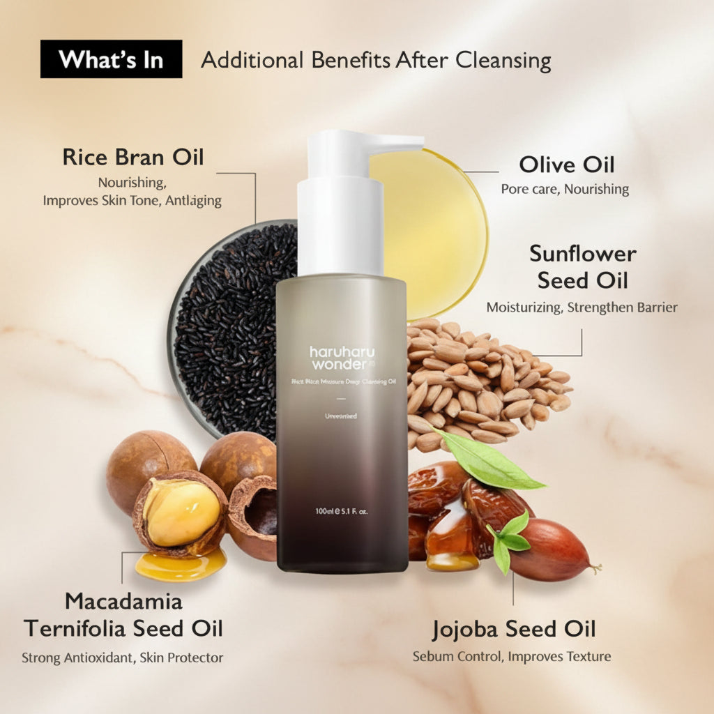 Haruharu Wonder Black Rice Moisture Deep Cleansing Oil