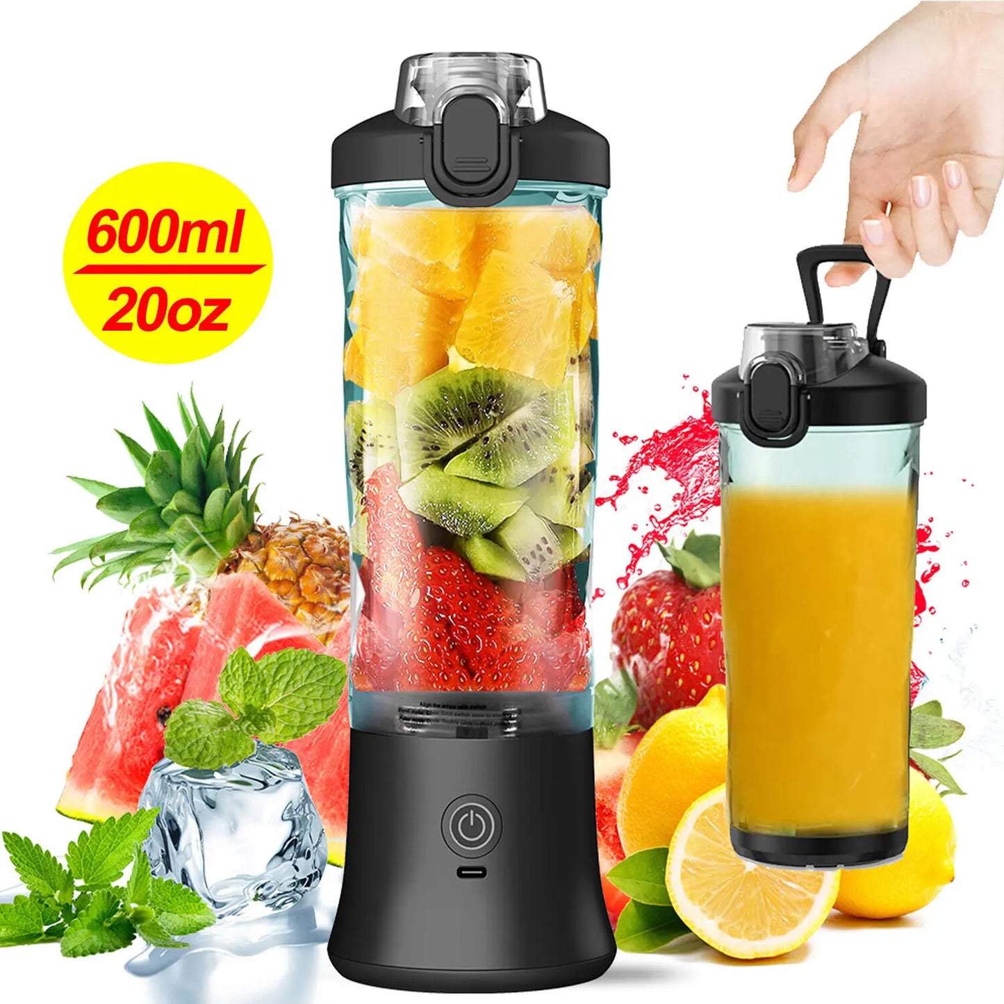 Portable Smoothie Blender – Mini Personal USB Rechargeable Blender