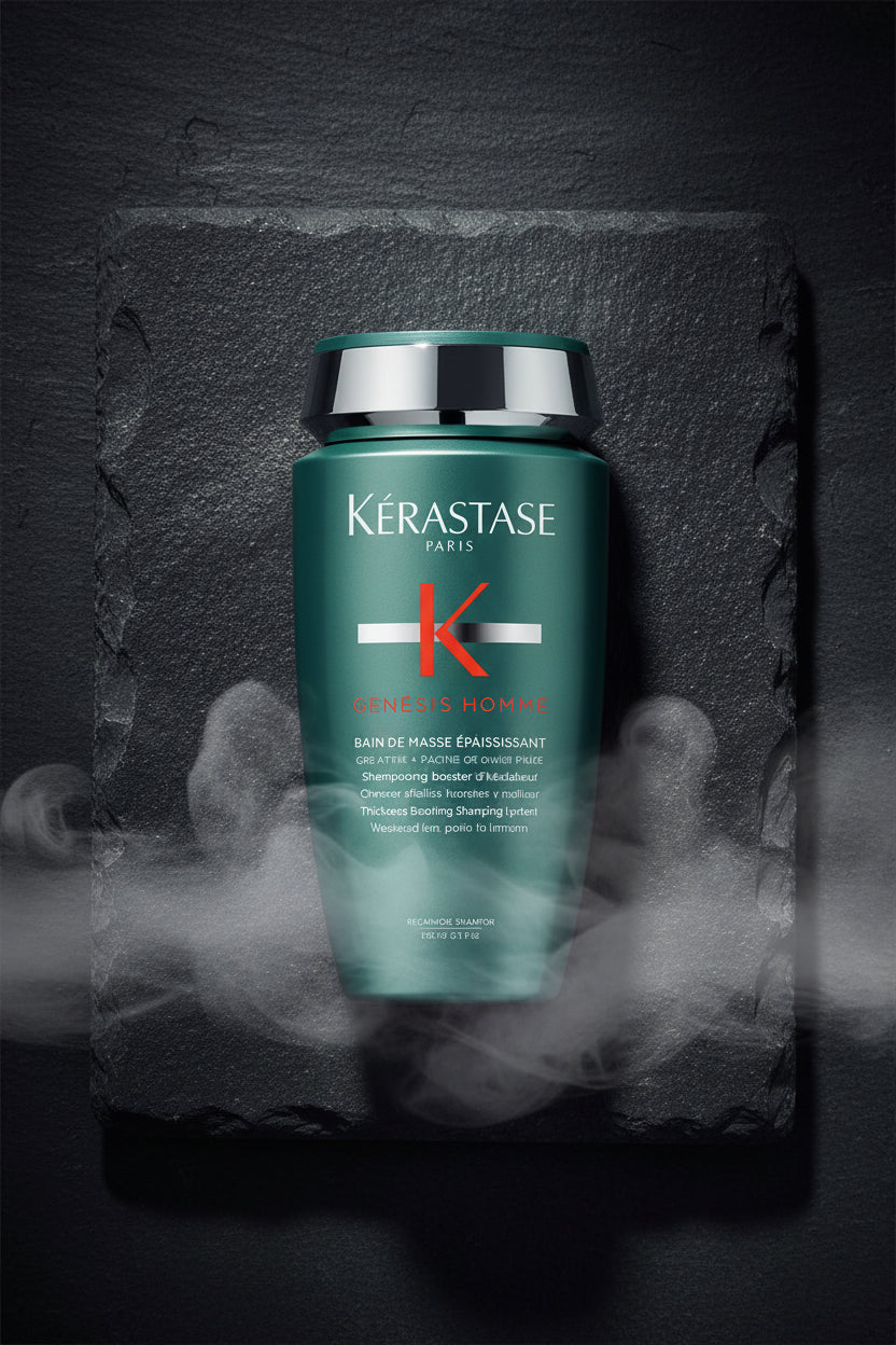 Kerastase Genesis Homme Anti-Hair Fall Fortifying Shampoo (Green Ginger Bottle), 250ml. Original Professional Hair Care.