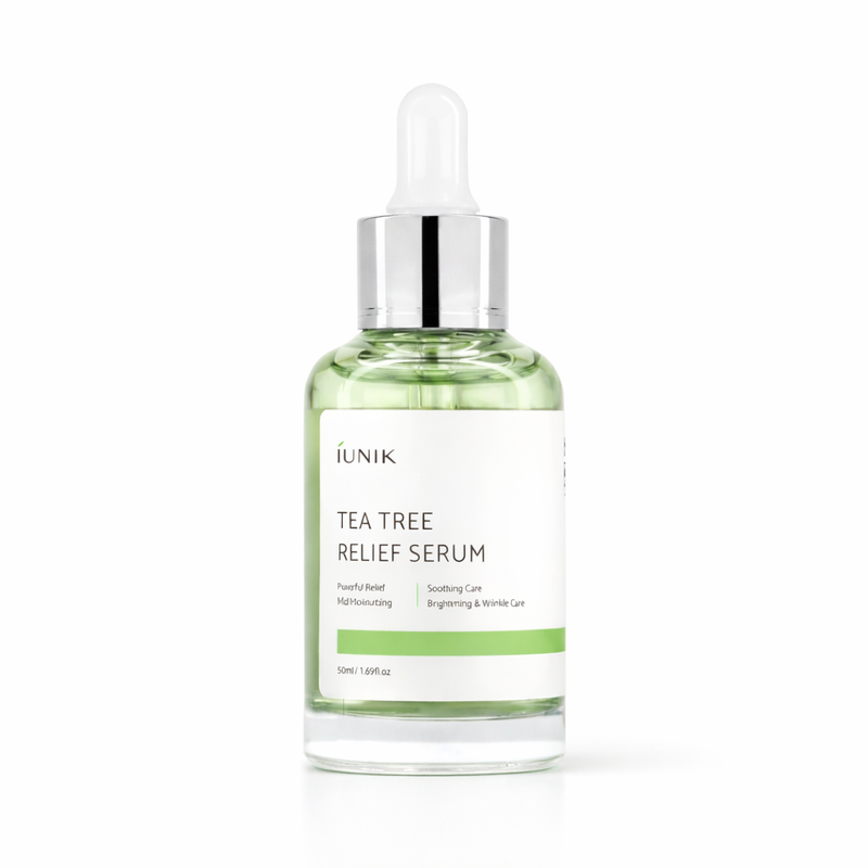 iUNIK Tea Tree Relief Serum 50ml – Ser Calmant cu Arbore de Ceai & Centella