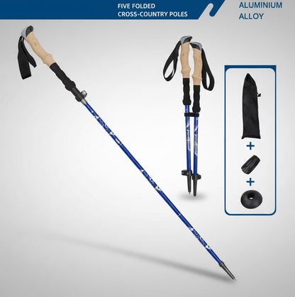 Adjustable Walking Stick Trekking Aluminum alloy Climbing Stick