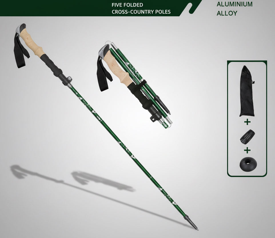 Adjustable Walking Stick Trekking Aluminum alloy Climbing Stick