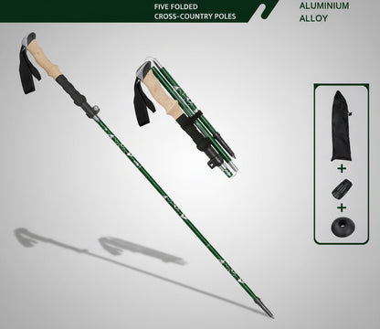 Adjustable Walking Stick Trekking Aluminum alloy Climbing Stick