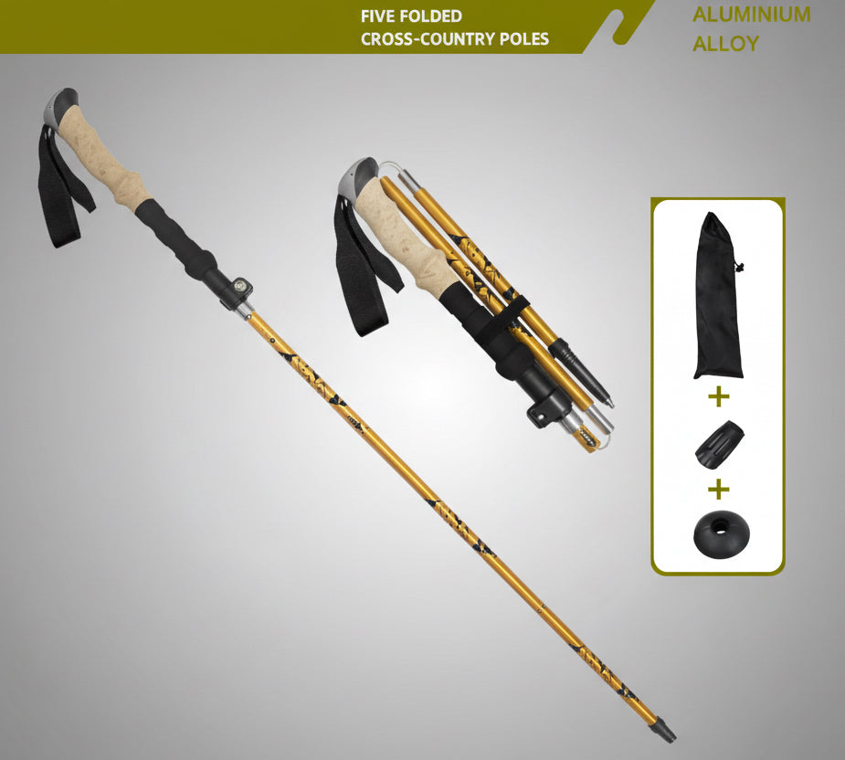 Adjustable Walking Stick Trekking Aluminum alloy Climbing Stick