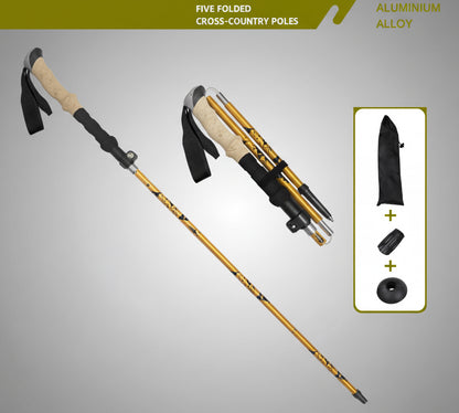 Adjustable Walking Stick Trekking Aluminum alloy Climbing Stick