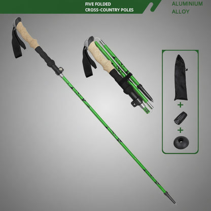 Adjustable Walking Stick Trekking Aluminum alloy Climbing Stick