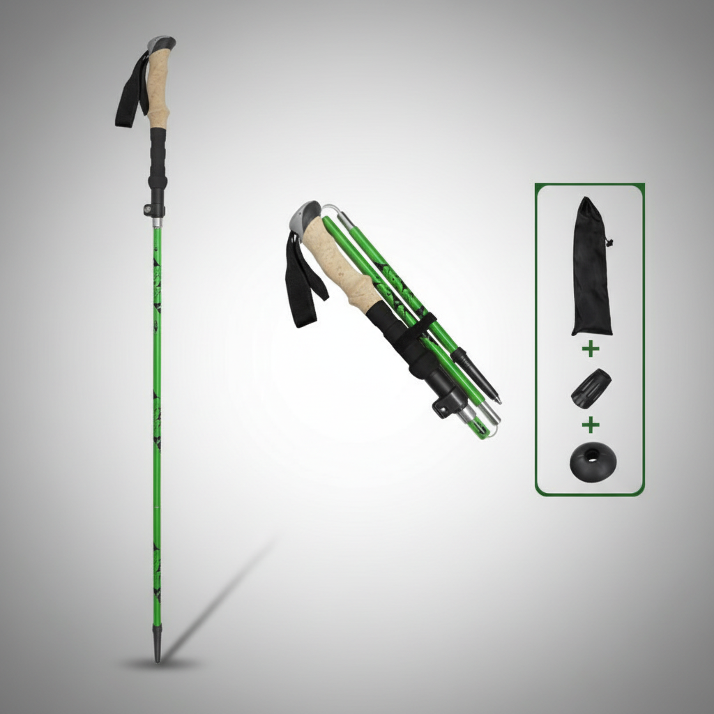 Adjustable Walking Stick Trekking Aluminum alloy Climbing Stick