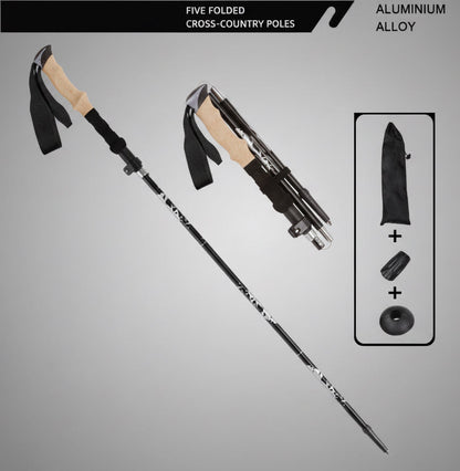 Adjustable Walking Stick Trekking Aluminum alloy Climbing Stick