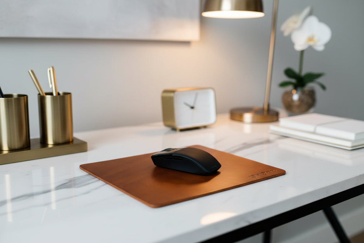Premium Leather Mouse Pad – Smooth Desk Protector