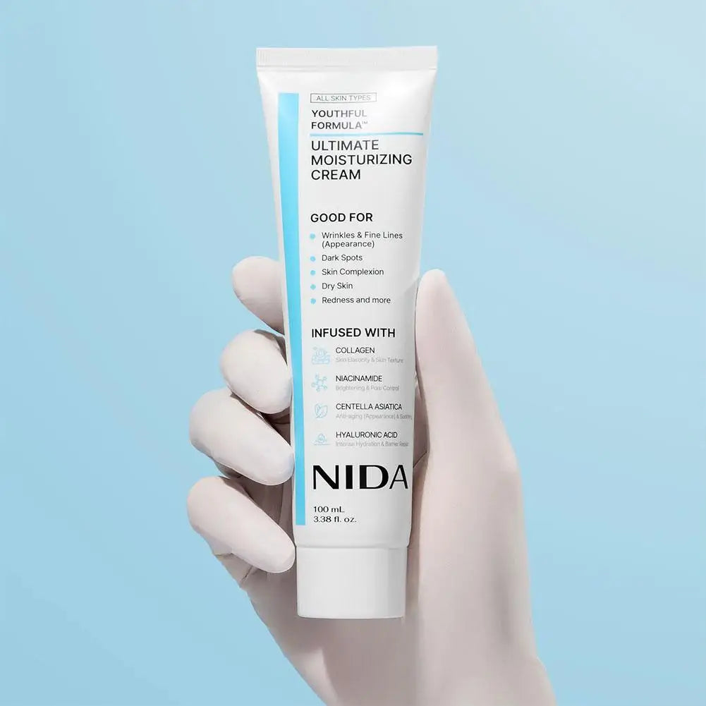 NIDA Ultimate Moisturizing Cream Anti-Aging Repairing Calming Pore Whitening Essence Skin Care