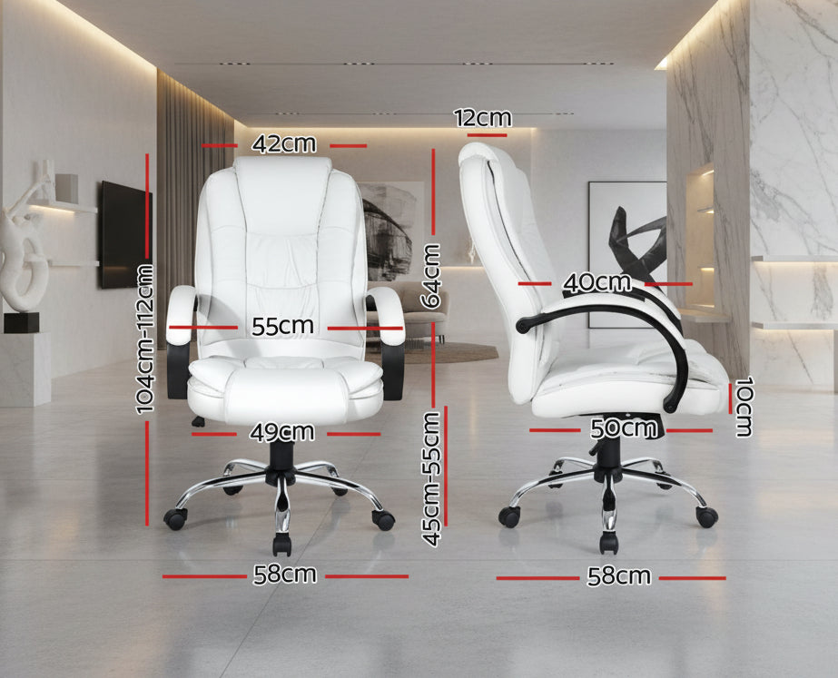 Artiss Executive PU Leather Office Chair – Ergonomic Gaming Chair