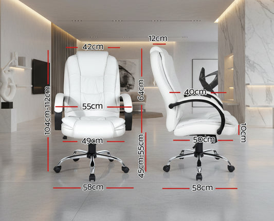 Artiss Executive PU Leather Office Chair – Ergonomic Gaming Chair