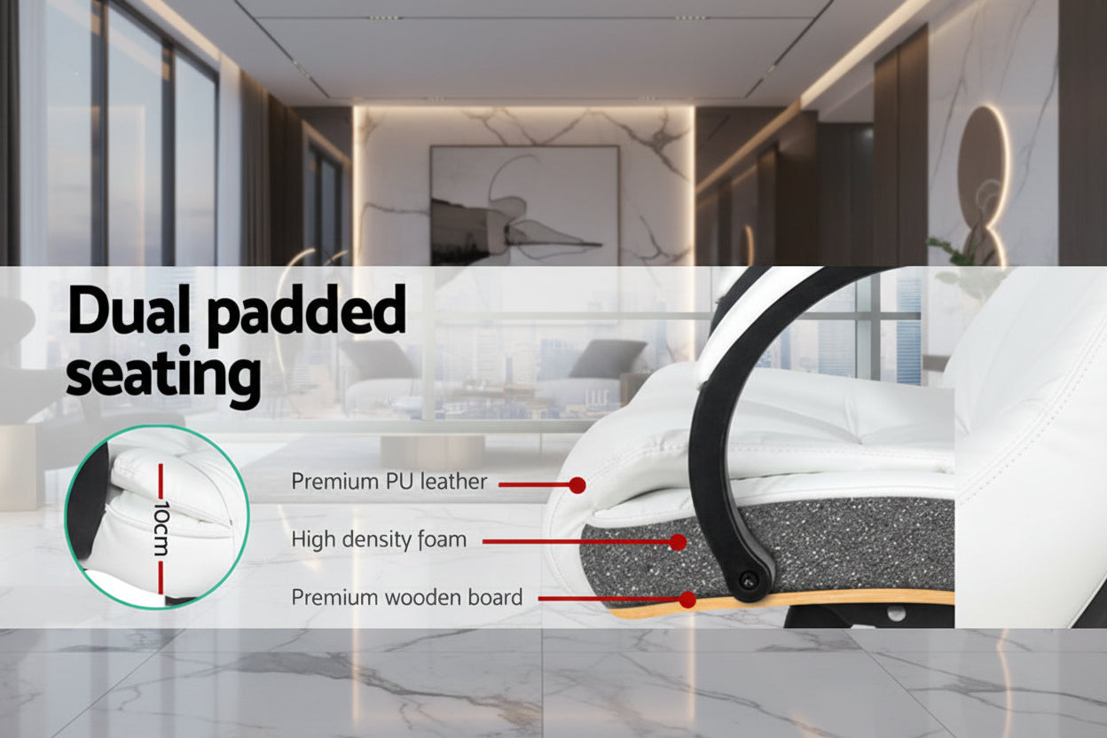 Artiss Executive PU Leather Office Chair – Ergonomic Gaming Chair