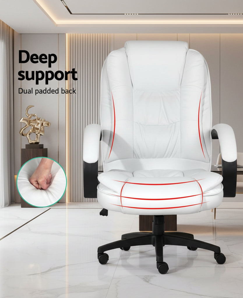 Artiss Executive PU Leather Office Chair – Ergonomic Gaming Chair