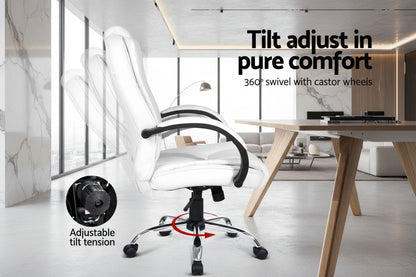 Artiss Executive PU Leather Office Chair – Ergonomic Gaming Chair