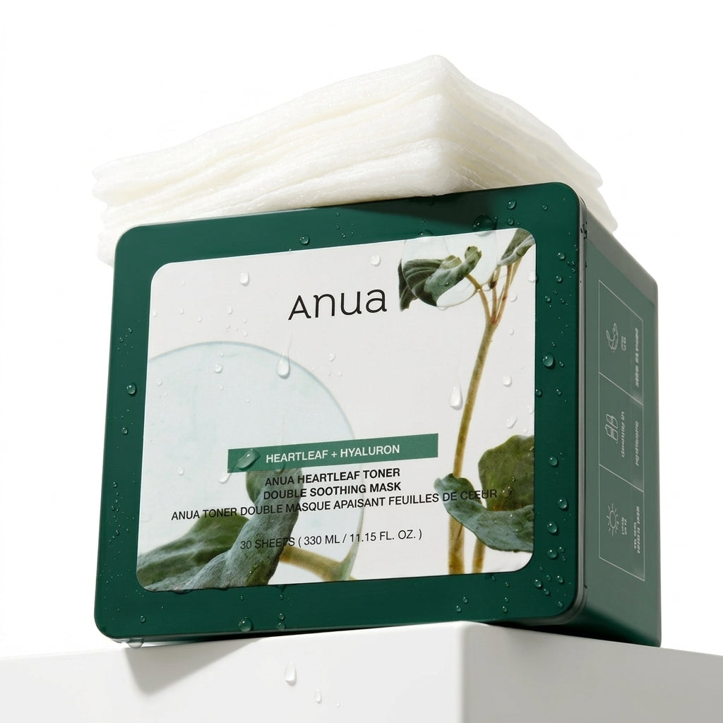Anua Heartleaf Toner Double Soothing Mask 30 Foi (330ml) – Măști Calmante cu Heartleaf