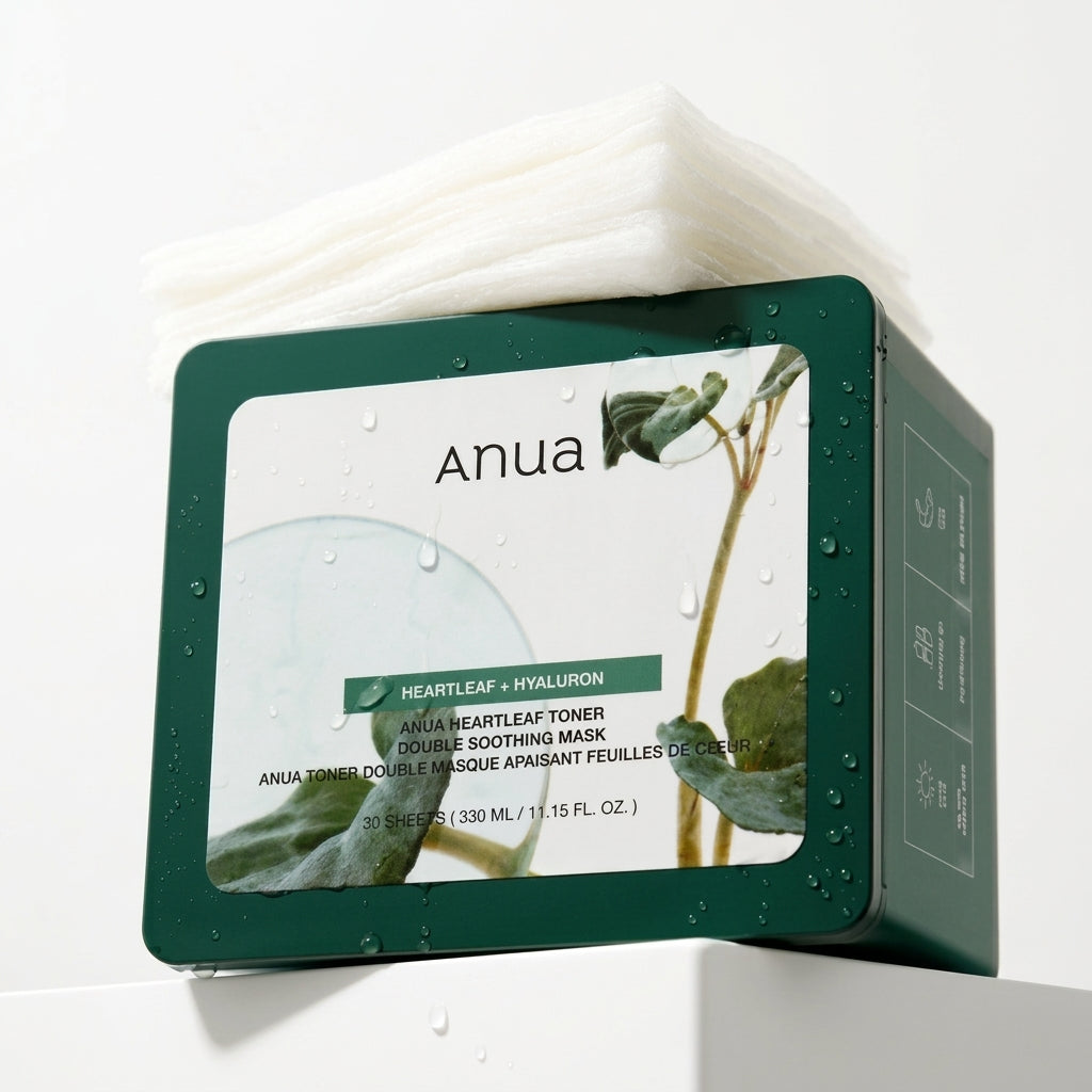 Anua Heartleaf Toner Double Soothing Mask 30 Foi (330ml) – Măști Calmante cu Heartleaf