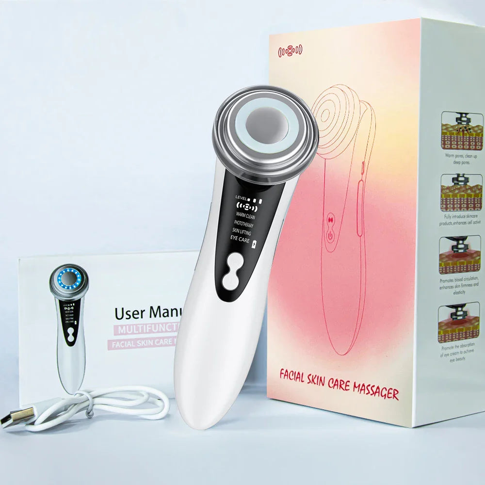 7-in-1 EMS Facial Massager – Electric Skin Care & Face Lifting Device
