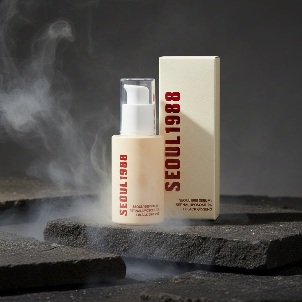 Korean 1988 Retinal Liposom Ser Anti-Îmbătrânire – Ginseng Negru, Niacinamidă, Vitamina C & 3 Peptide