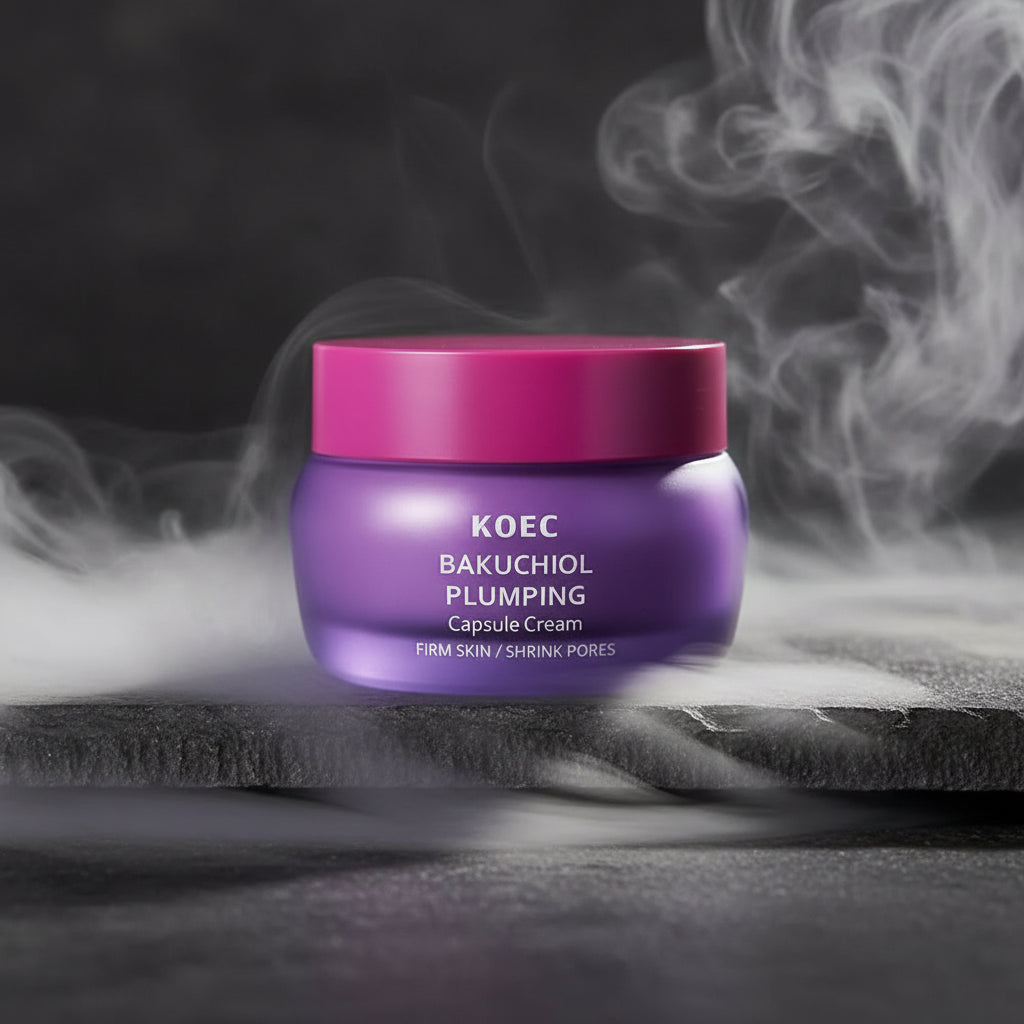 KOEC Bakuchiol Plumping Capsule Cream – Fermitate, Hidratare & Lumină | Alternativa Naturală la Retinol