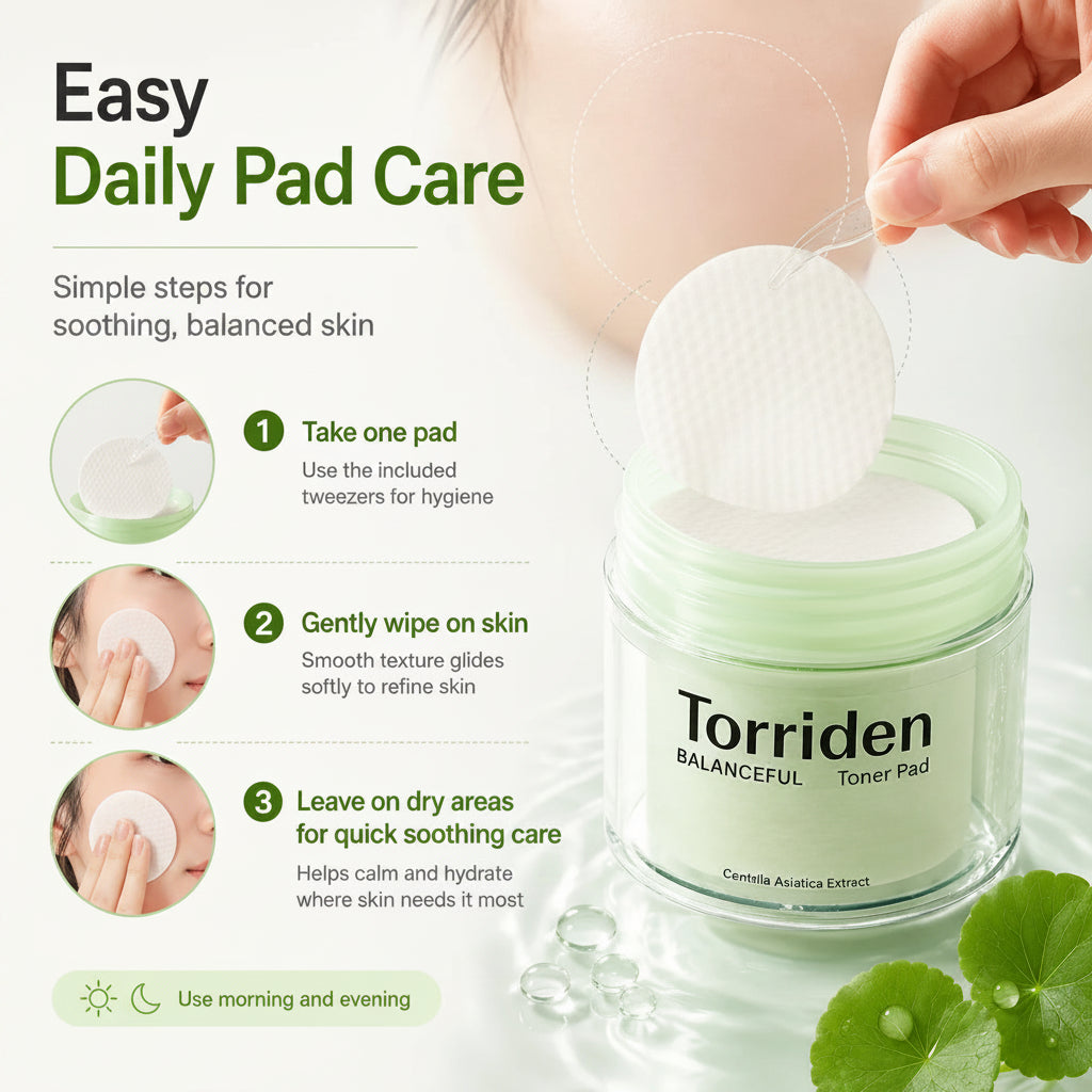Torriden Balanceful Cica Toner Pads 60 buc