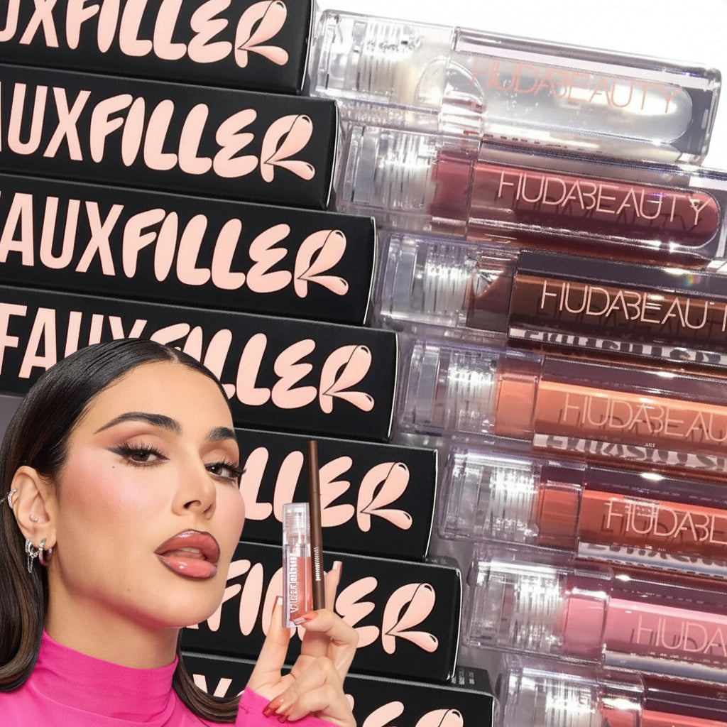 Huda Beauty Lip Gloss Multicolor cu Glitter & Ulei