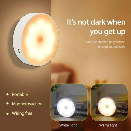 USB Rechargeable Motion Sensor LED Night Light – Smart Closet & Hallway Light