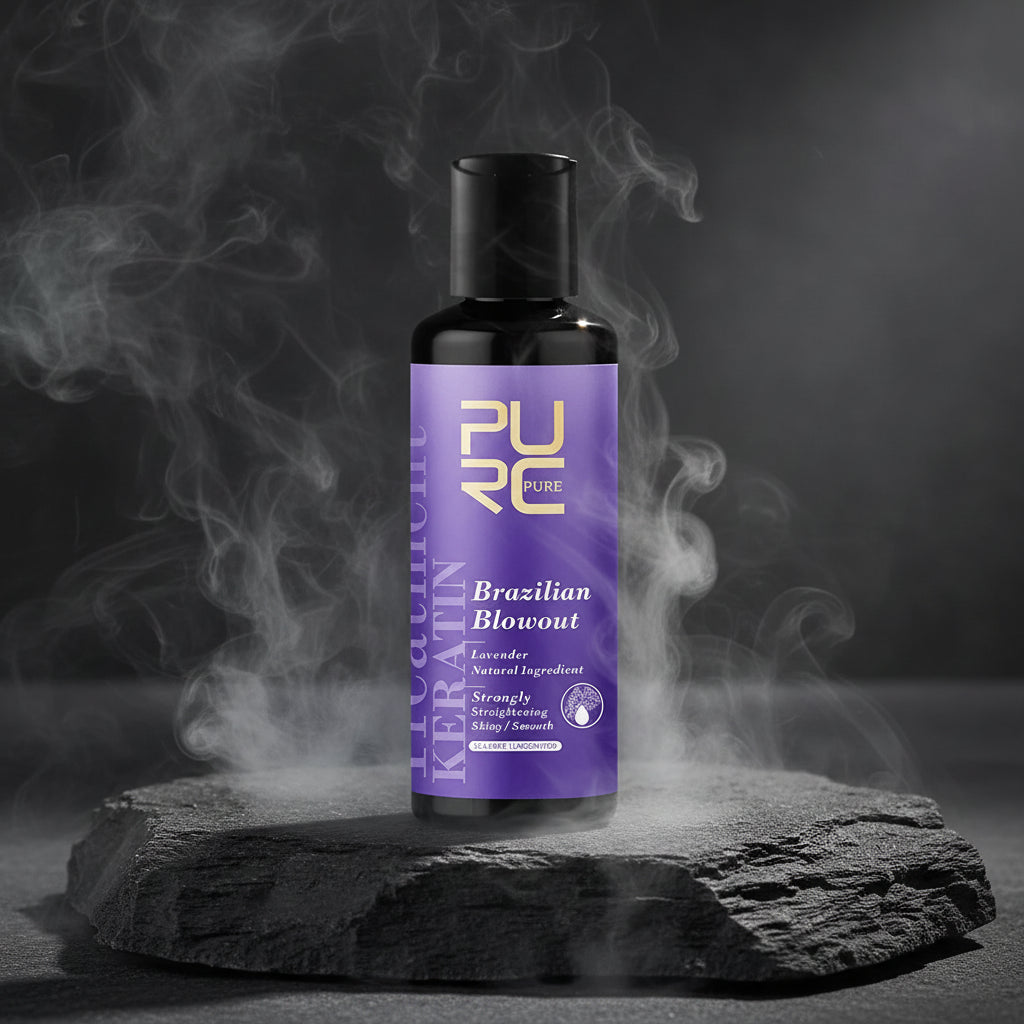 PURC Keratin Treatment Brazilian 100ml – Îndreaptă Părul Ondulat & Creț | Efect 3-4 Luni | 4 Concentrații