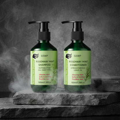 GSWP Set Șampon & Balsam Rozmarin & Mentă 200ml – Întărire, Hidratare & Creștere Păr