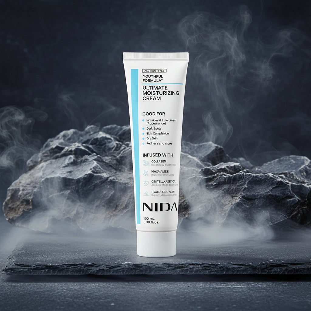 NIDA Moisturizing Cream 50ml – Cremă Hidratantă cu Extract Centella Asiatica | Anti-Rid, Fermitate & Calmare | Fără Alcool | Unisex