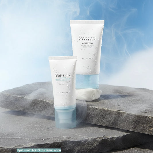 SKIN1004 Hyalu-Cica Set – Sun Serum SPF50 75ml + Moisture Cream 50ml | Centella & Acid Hialuronic | Korean Skincare