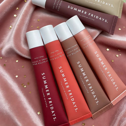 Summer Fridays Lip Butter Balm – Balsam de Buze Hidratant | Vanilla, Birthday Cake, Pink Sugar, Guava & Marshmallow | Lip Gloss Effect