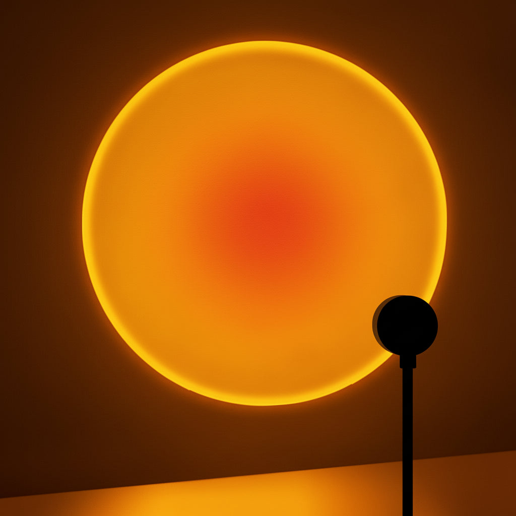 Sunset Projection Lamp – Rotatable LED Atmosphere Light for Bedroom & Living Room