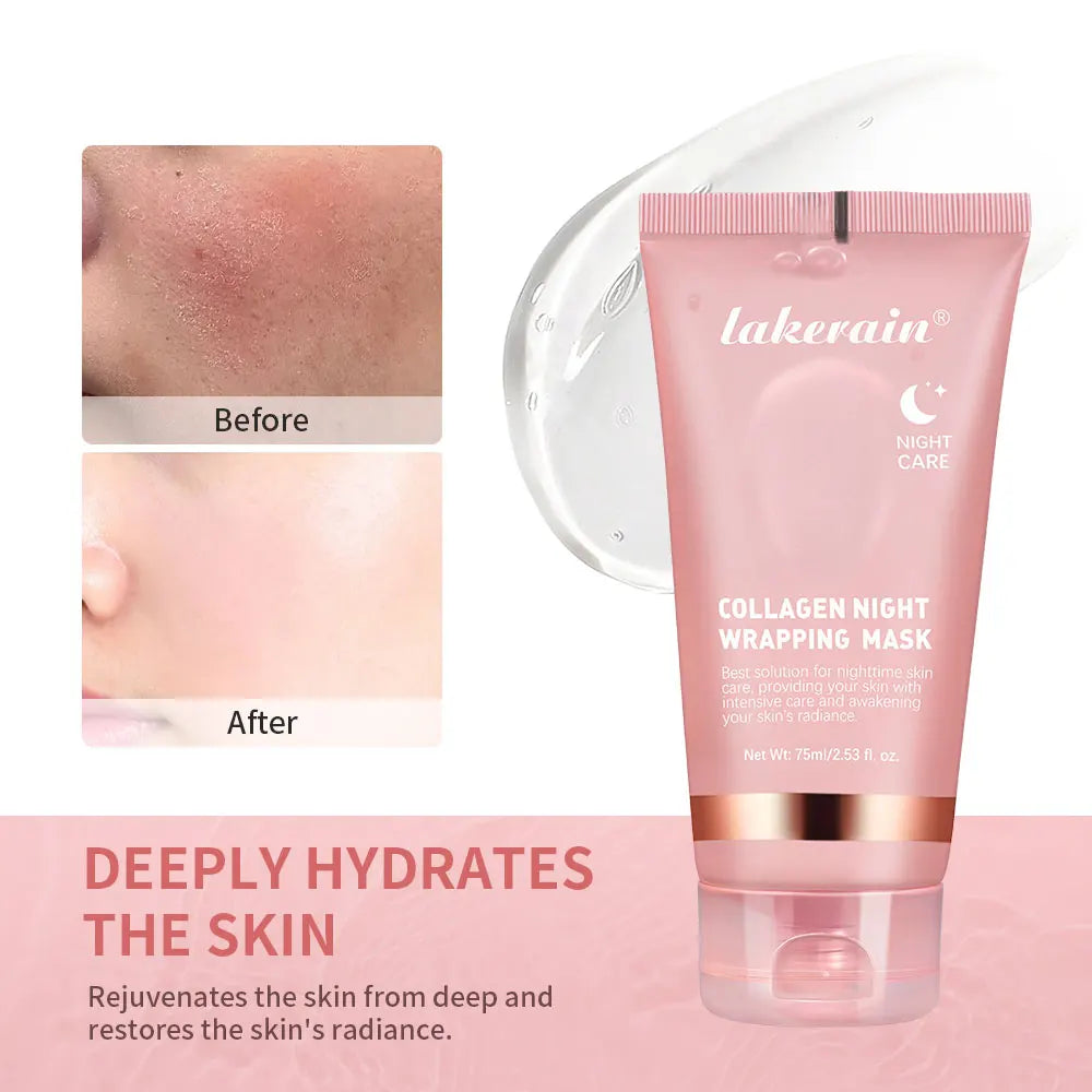 Mască Peel-Off Colagen Nocturnă cu Acid Hialuronic & Ceramide