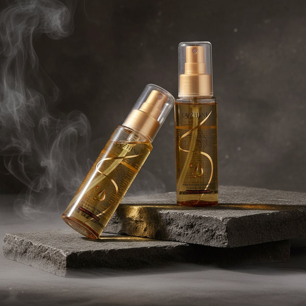 OUZHINI Spray Ulei Parfumat Păr 100ml – Anti-Frizz, Luciu & Parfum Persistent | Îngrijire Profundă