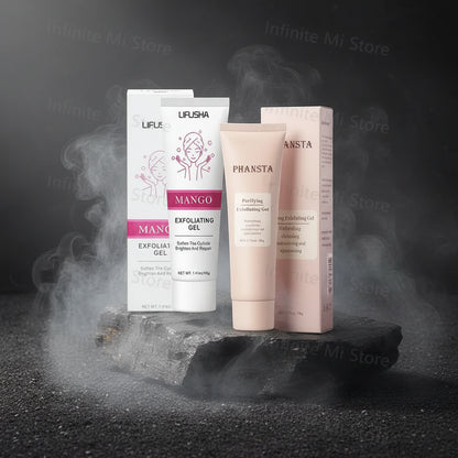 EELHOE Face Exfoliating Gel 40g/50g – Exfoliere Blândă, Curățare Profundă Pori & Oil-Control | Ten Neted & Luminos