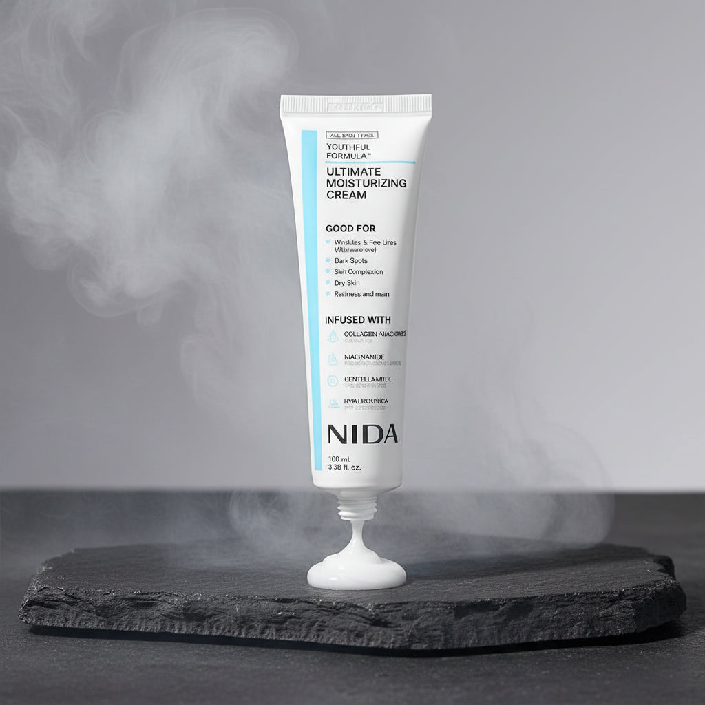 NIDA Moisturizing Cream 50ml – Cremă Hidratantă cu Extract Centella Asiatica | Anti-Rid, Fermitate & Calmare | Fără Alcool | Unisex