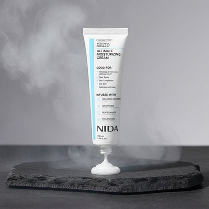 NIDA Moisturizing Cream 50ml – Cremă Hidratantă cu Extract Centella Asiatica | Anti-Rid, Fermitate & Calmare | Fără Alcool | Unisex