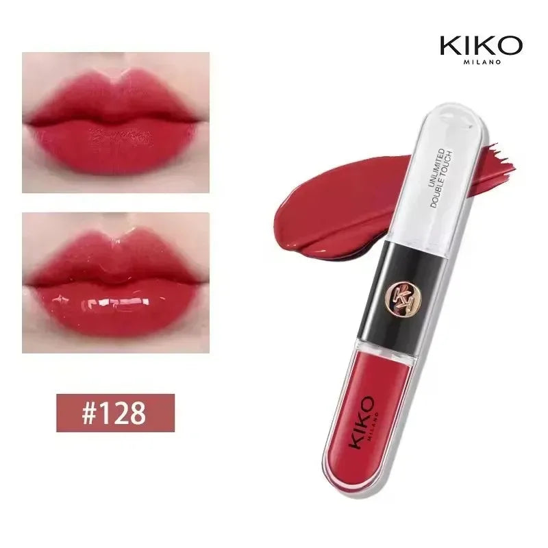 KIKO Ruj Dublu cu Oglindă & Lip Gloss Transparent