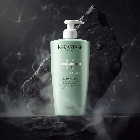 Kérastase Spécifique Bain Divalent Șampon 500ml – Scalp Gras & Lungimi Uscate | Echilibru & Purificare | Made in France