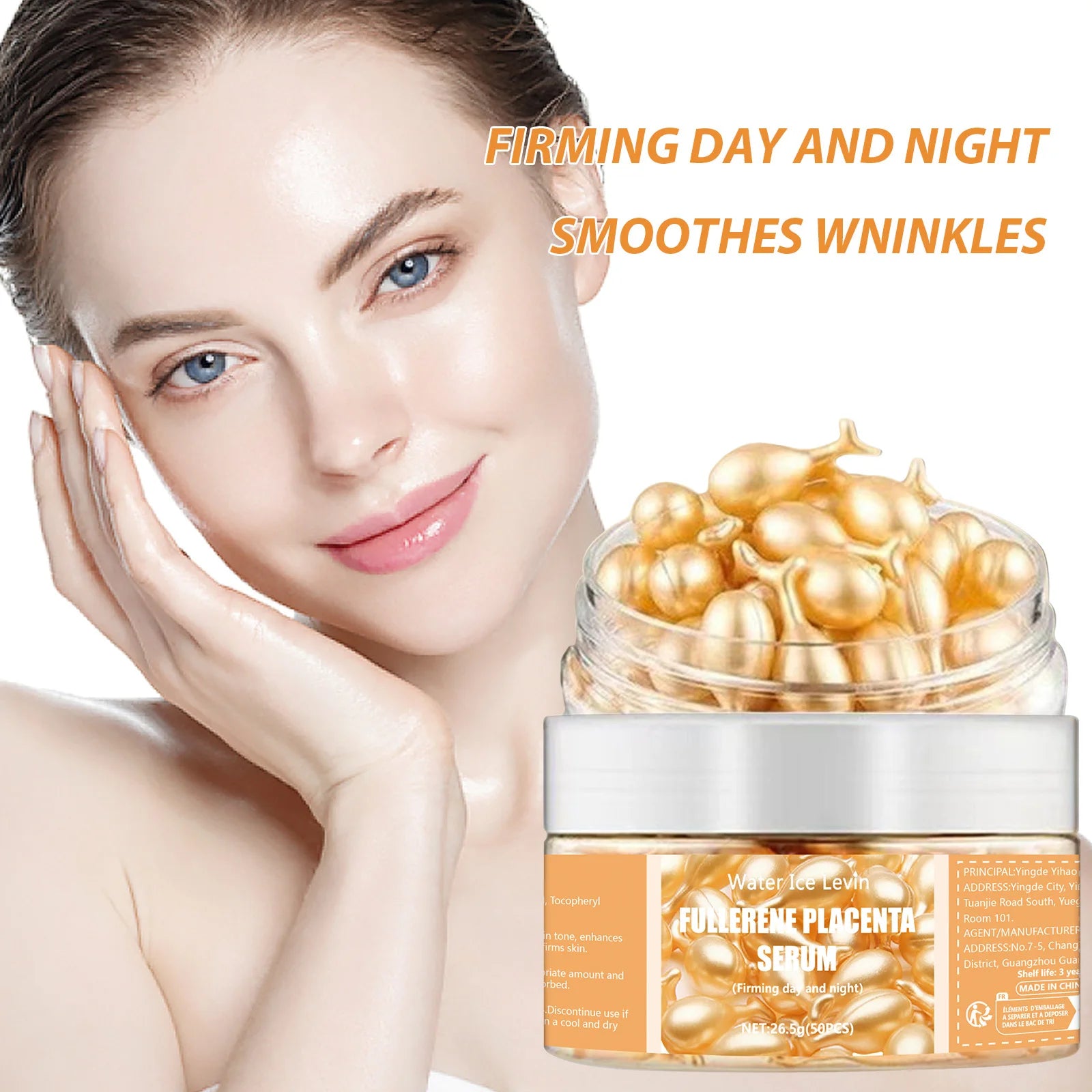 Capsule Ser Facial cu Colagen & Acid Hialuronic
