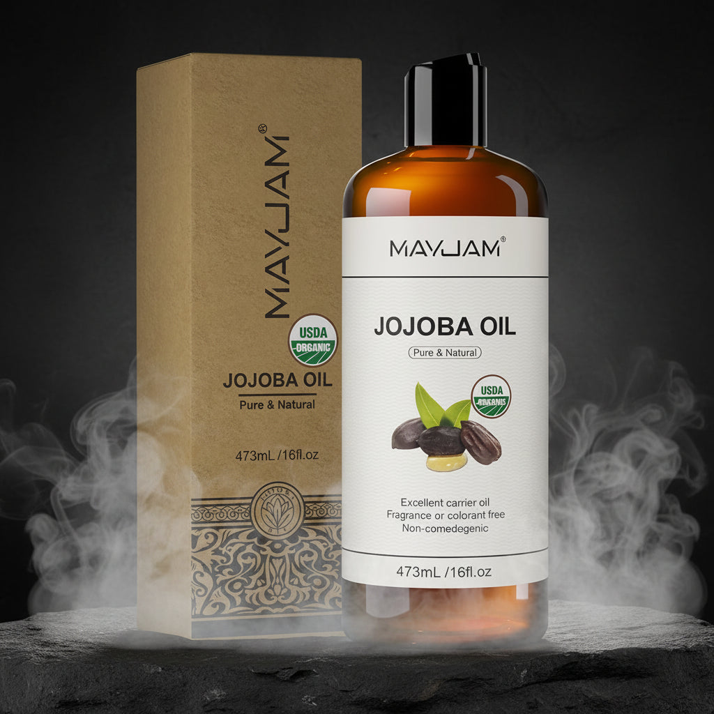 MAYJAM Ulei Vegetal Pur 473ml – Argan, Jojoba, Cocos, Migdale & Mai Mult | Ten, Păr & Corp