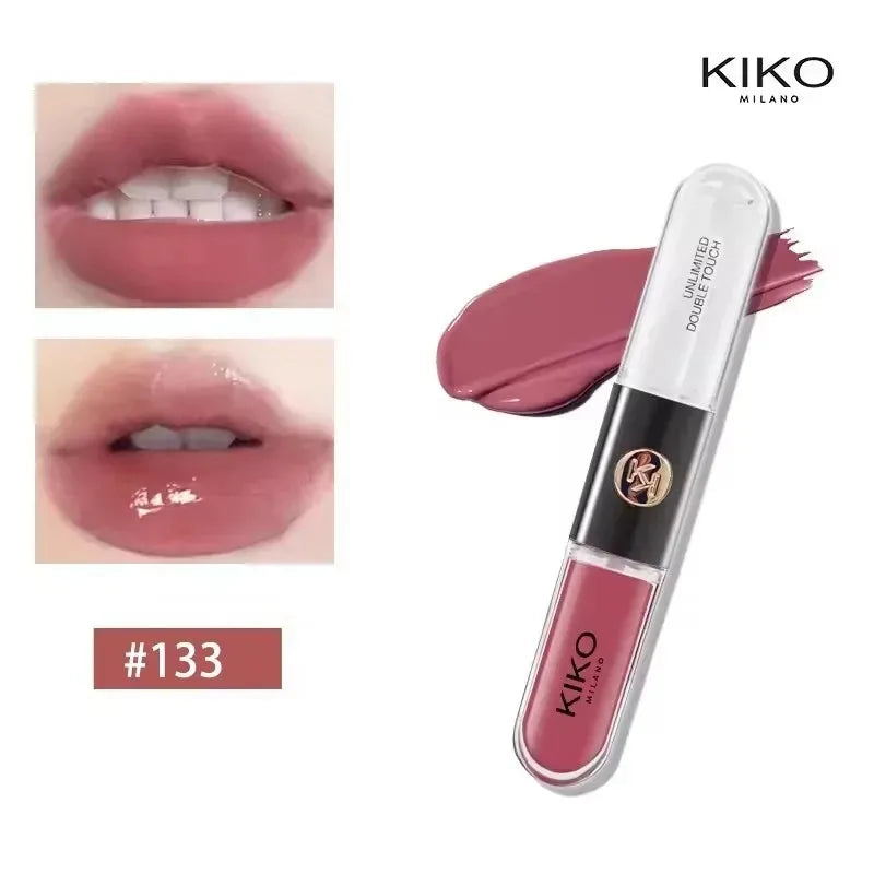 KIKO Ruj Dublu cu Oglindă & Lip Gloss Transparent