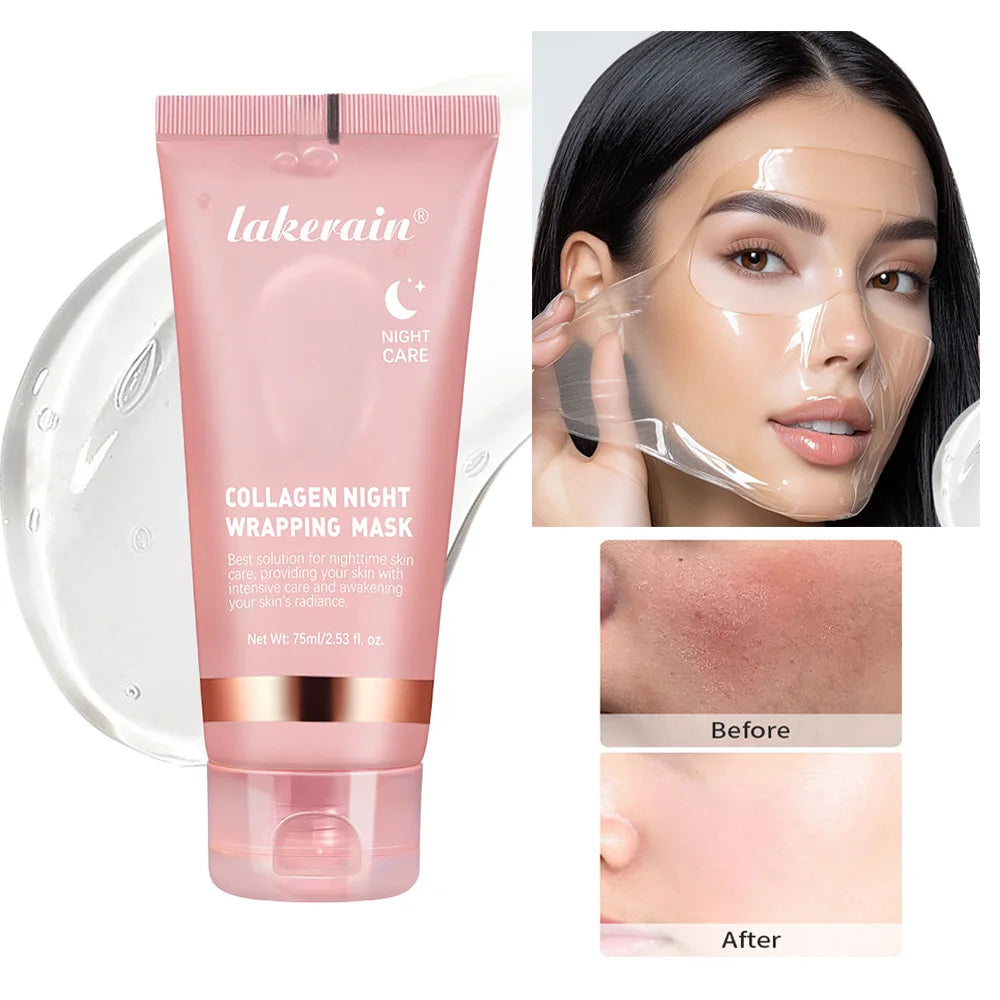 Mască Peel-Off Colagen Nocturnă cu Acid Hialuronic & Ceramide