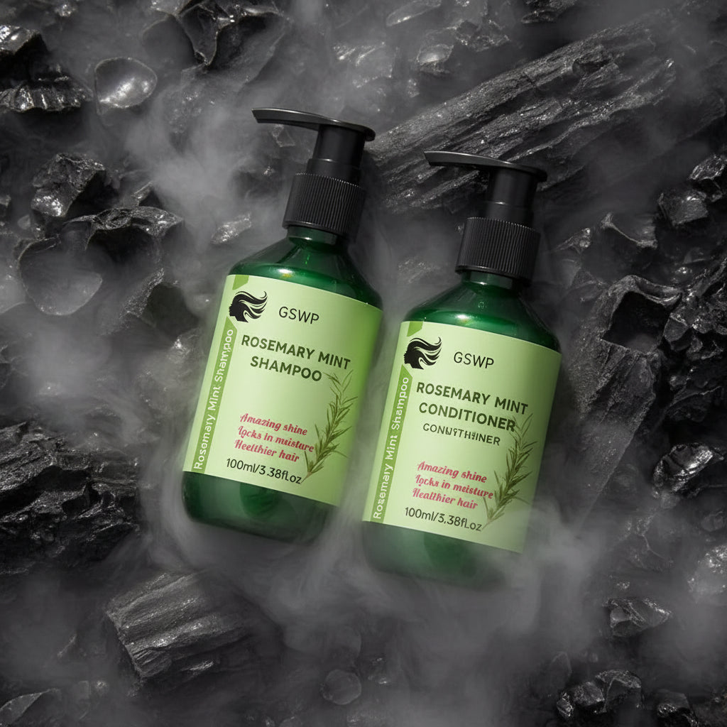 GSWP Set Șampon & Balsam Rozmarin & Mentă 200ml – Întărire, Hidratare & Creștere Păr