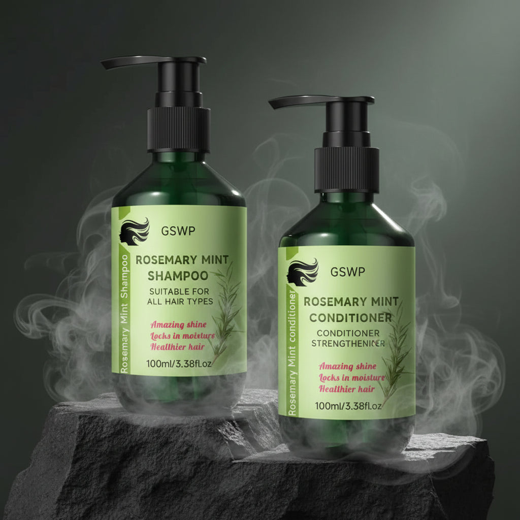 GSWP Set Șampon & Balsam Rozmarin & Mentă 200ml – Întărire, Hidratare & Creștere Păr