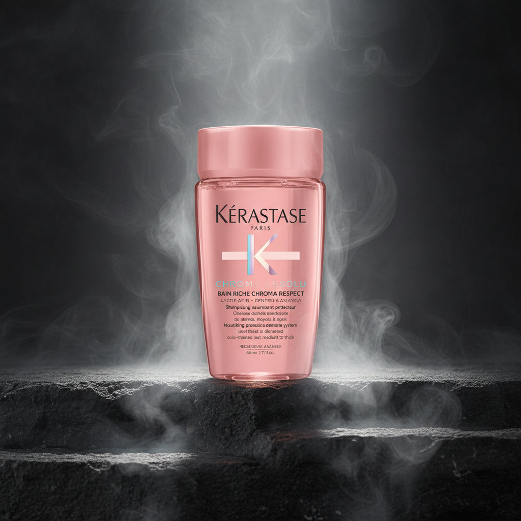 Kérastase Chroma Absolu Bain Riche Chroma Respect Șampon 80ml – Păr Vopsit Gros & Deteriorat | Protecție Culoare & Anti-Frizz | Made in France