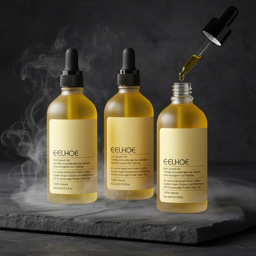 eelhoe Ulei Natural Creștere Păr cu Rozmarin 60ml – Anti Cădere, Hidratare & Reparare | 1/2/3 buc